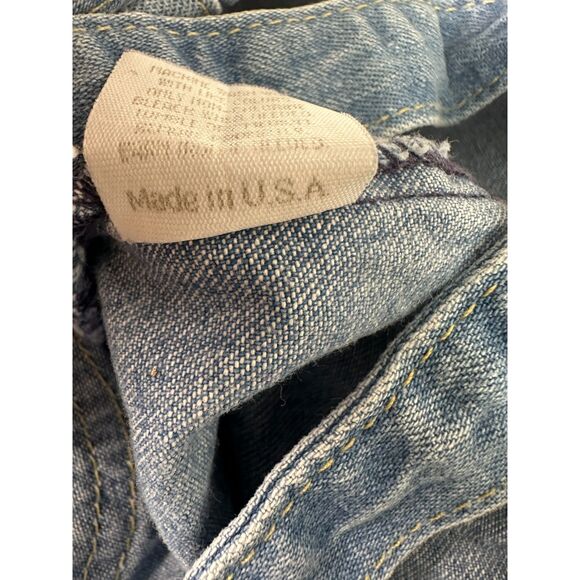 Oshkosh Vintage Vestbak Denim Bubble Romper Medium Wash Size 3-6 Months - Picture 5 of 7